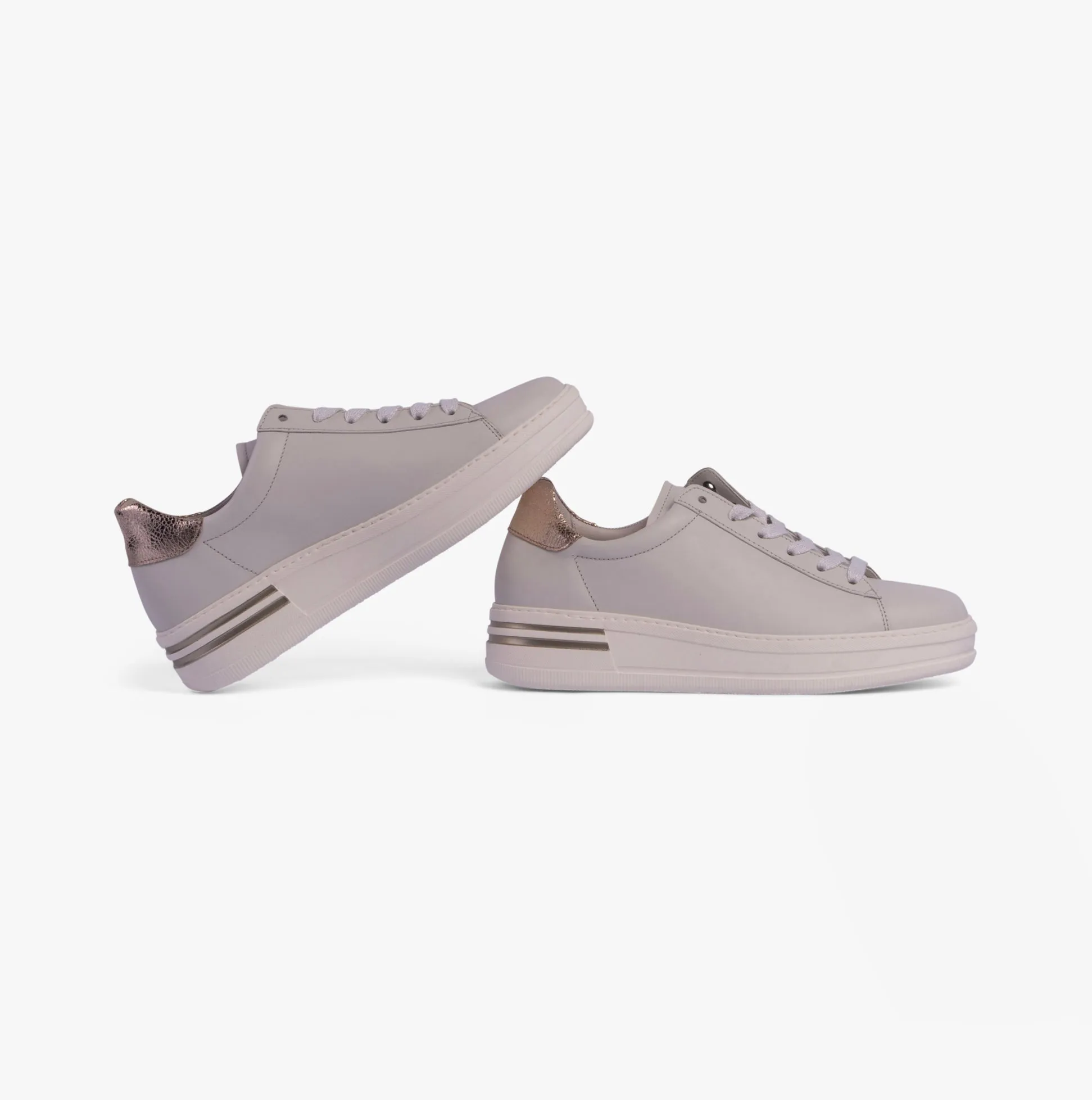 Gabor KEYSTONE Womens Trainers Off-White/Silver/Gold