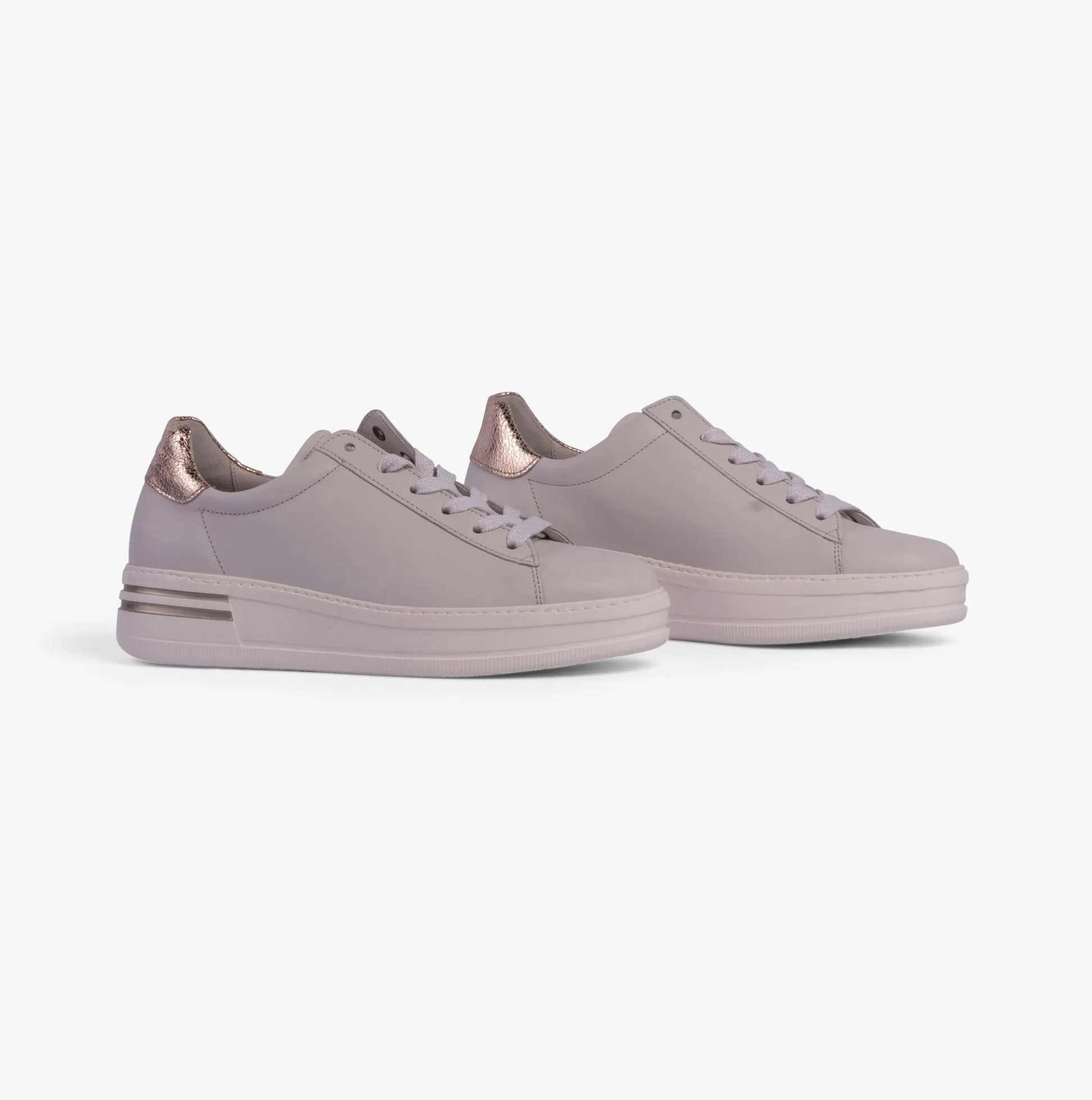 Gabor KEYSTONE Womens Trainers Off-White/Silver/Gold