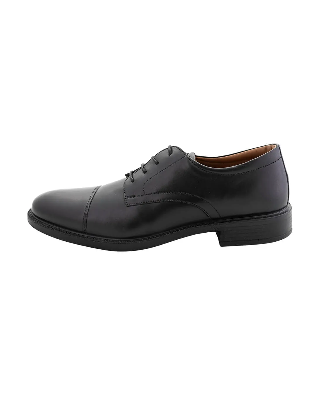 Gagliardi Black Leather Toe Cap Derby Comfort Shoes