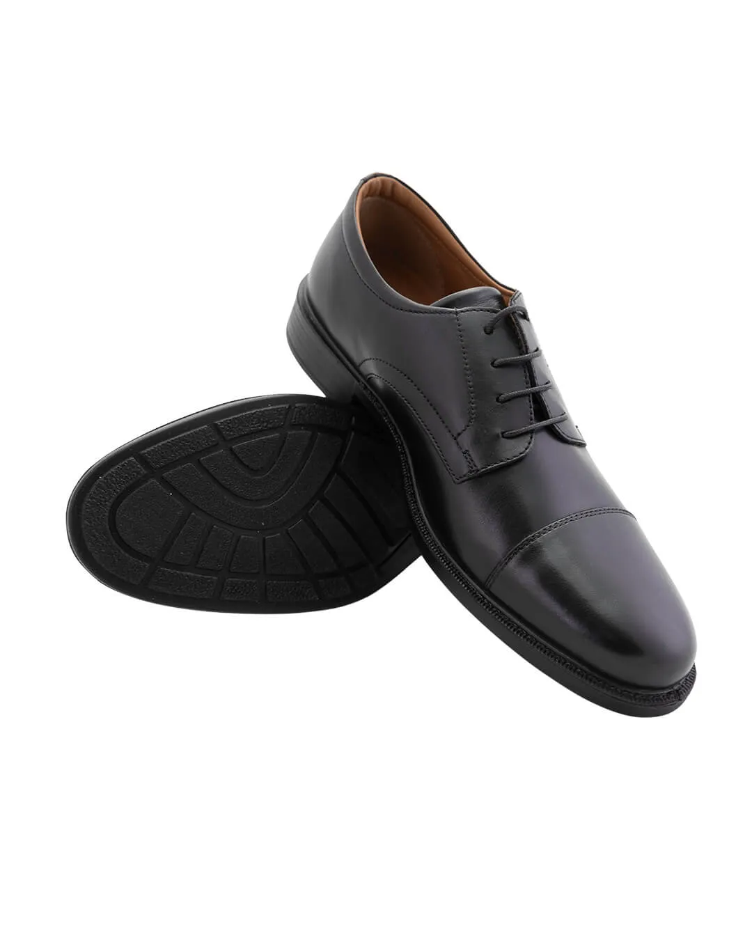 Gagliardi Black Leather Toe Cap Derby Comfort Shoes