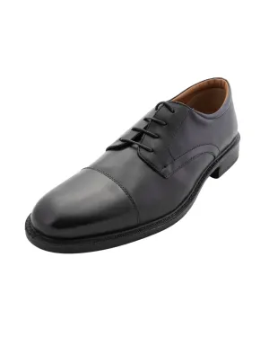 Gagliardi Black Leather Toe Cap Derby Comfort Shoes
