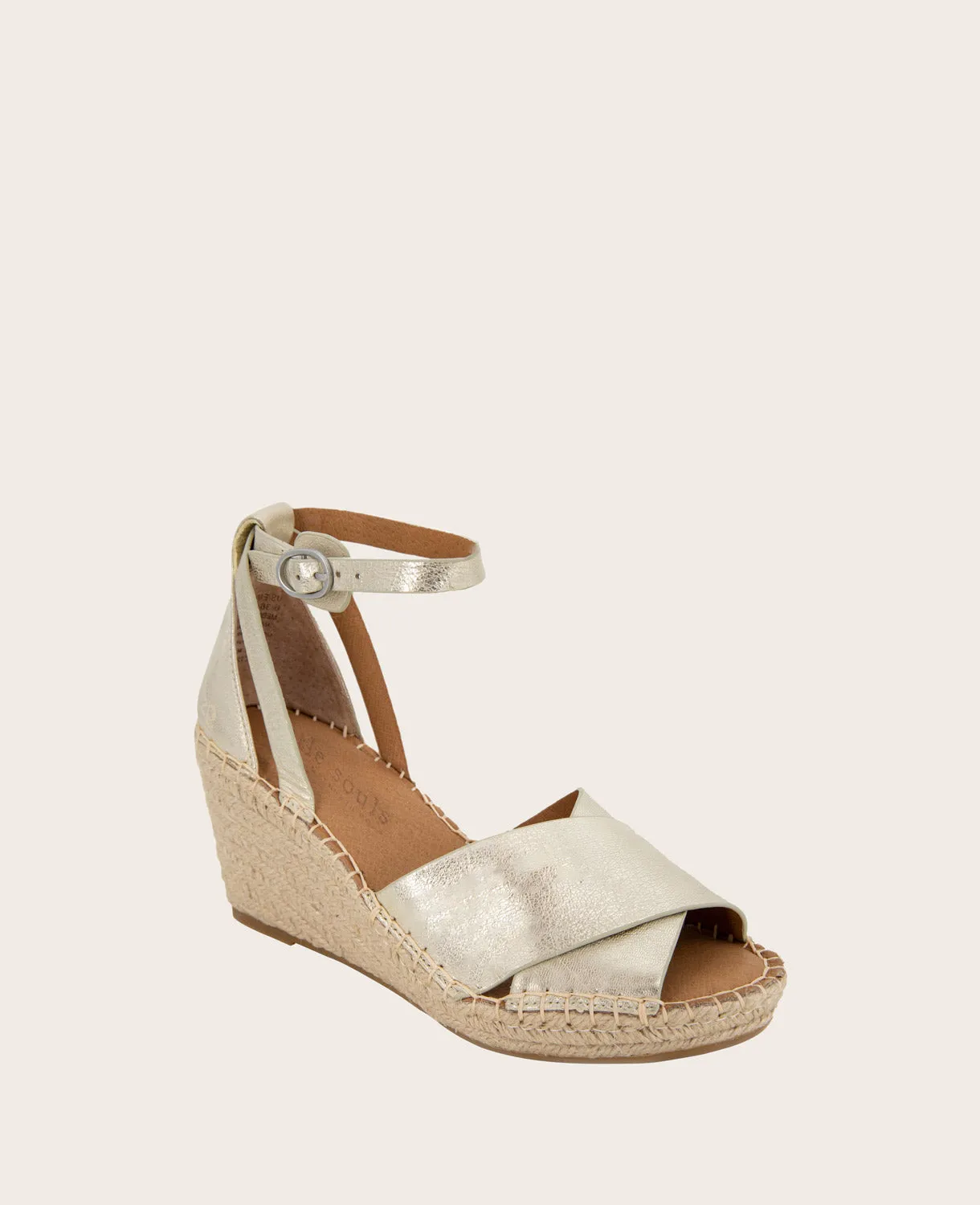 GENTLE SOULS - Charli Suede X-Band Espadrille Wedge Sandal