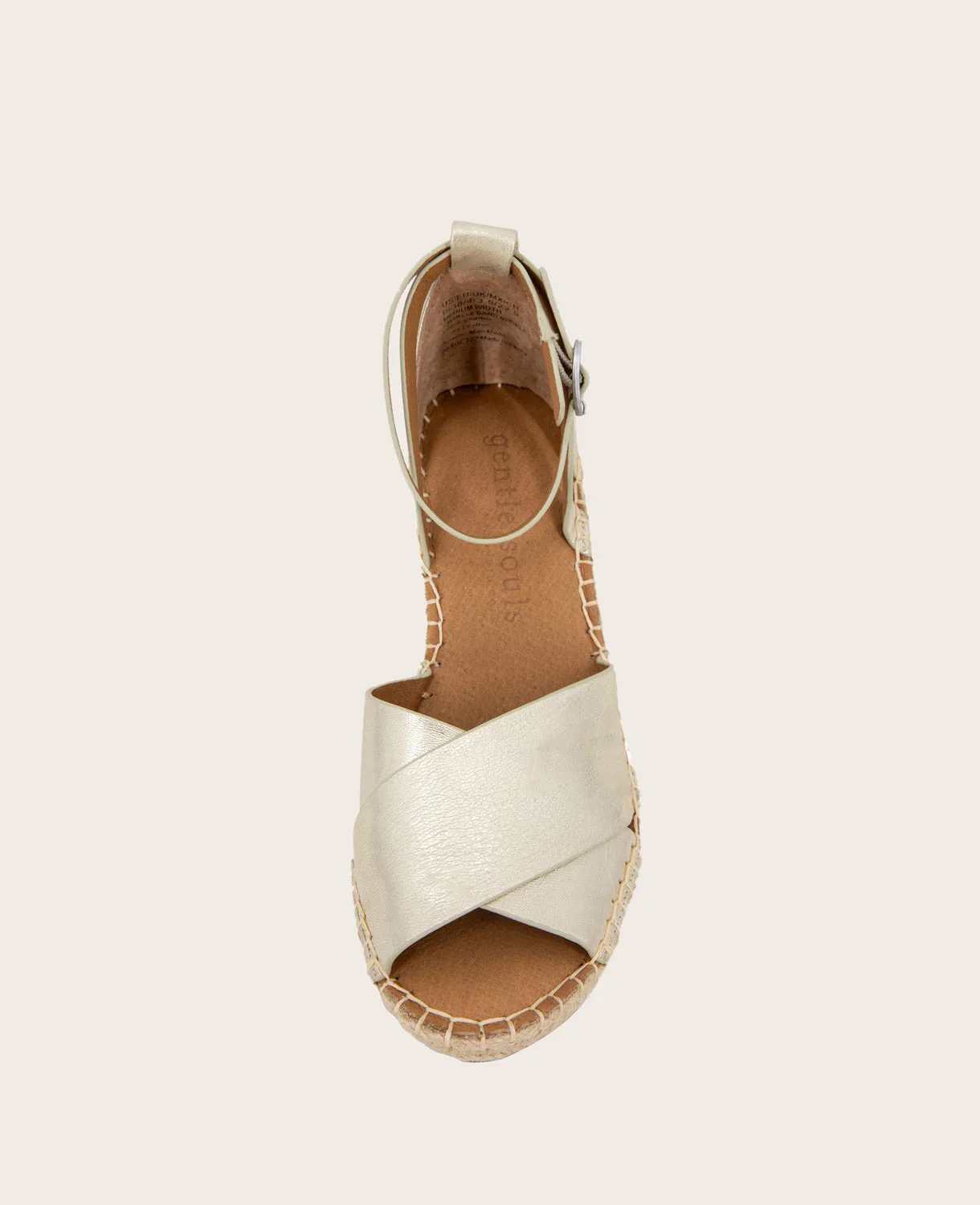 GENTLE SOULS - Charli Suede X-Band Espadrille Wedge Sandal