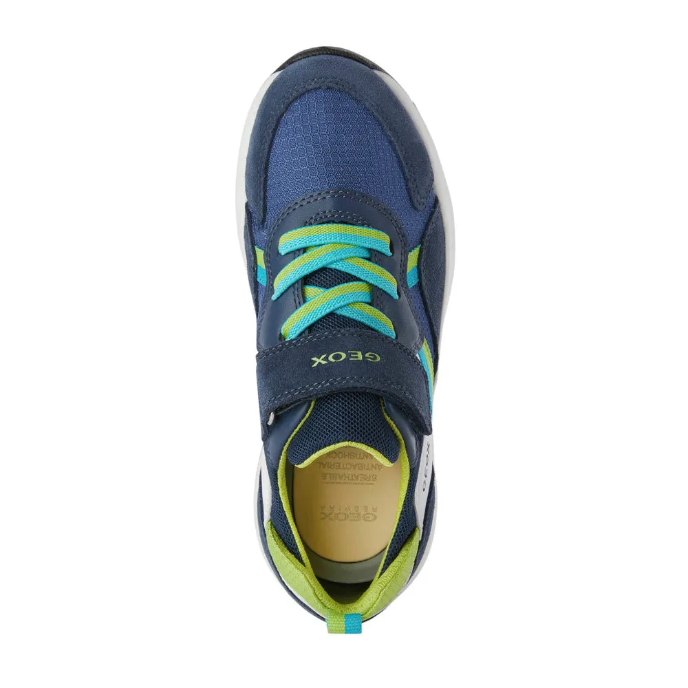 Geox J Briezee Boy Navy/Lime Trainers