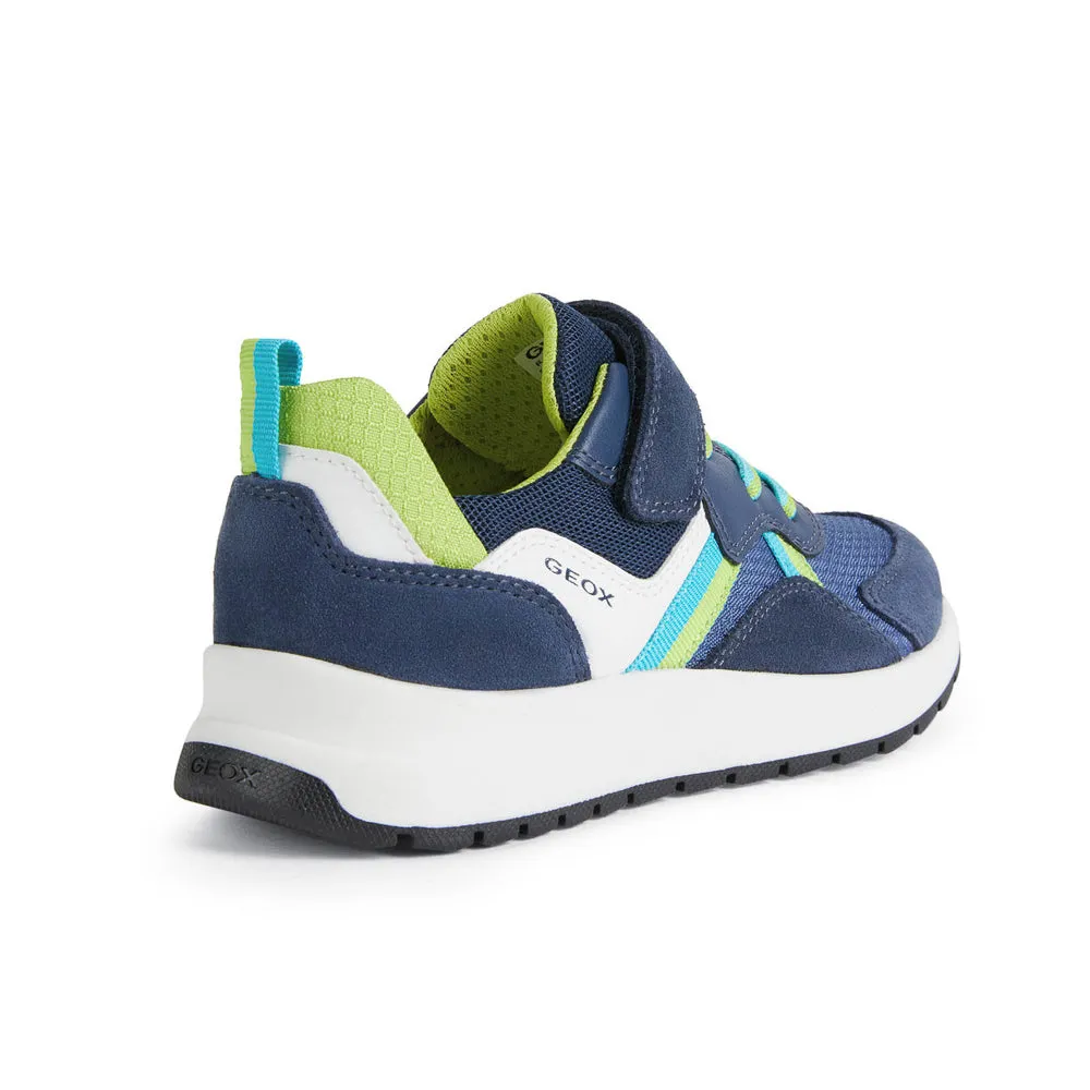 Geox J Briezee Boy Navy/Lime Trainers