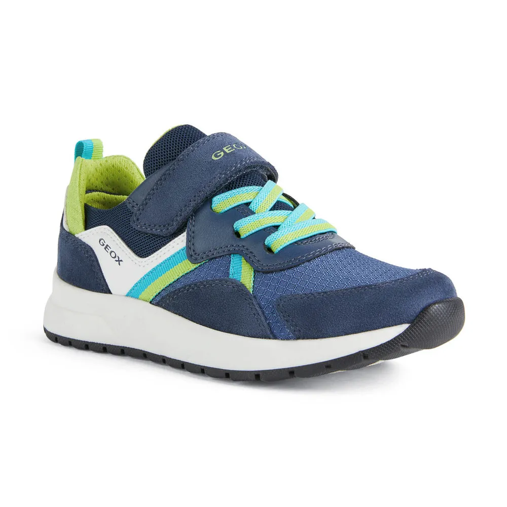 Geox J Briezee Boy Navy/Lime Trainers