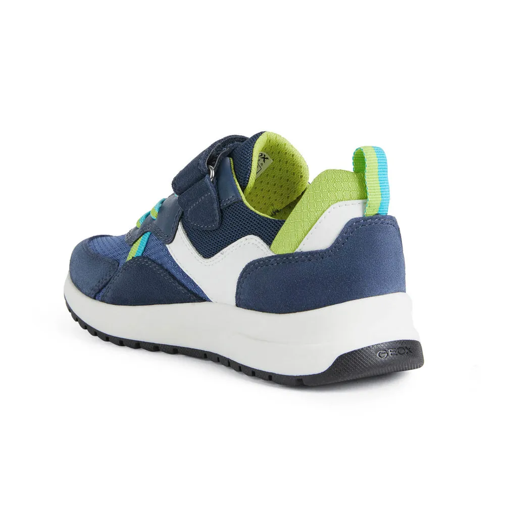 Geox J Briezee Boy Navy/Lime Trainers