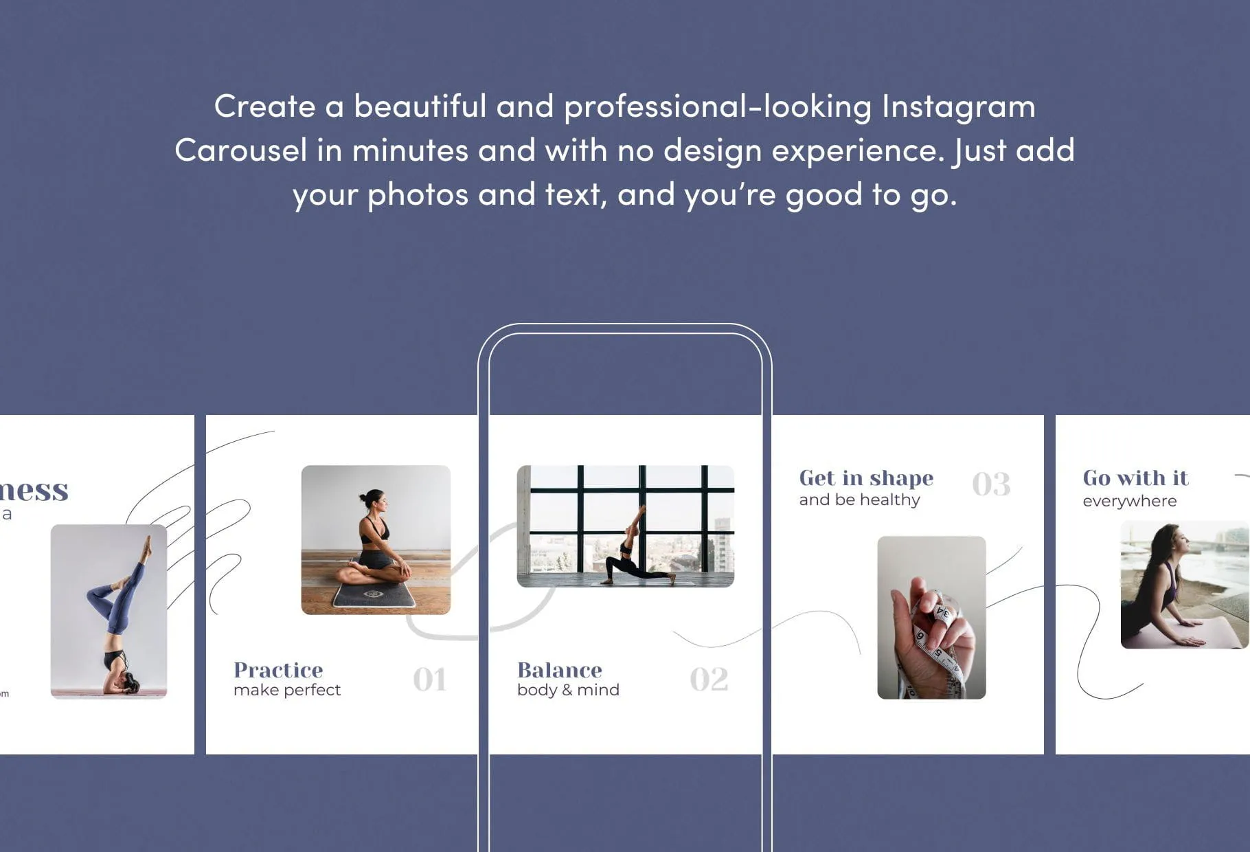 Gianna Fitness 6-Page Carousel Canva Template