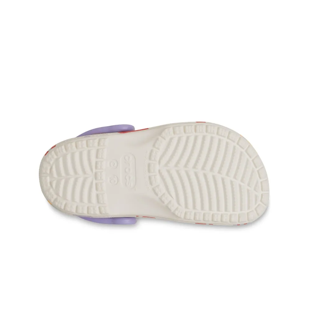 Giày Clog Trẻ Em Crocs Toddler Classic Butterfly Graphic - Chalk