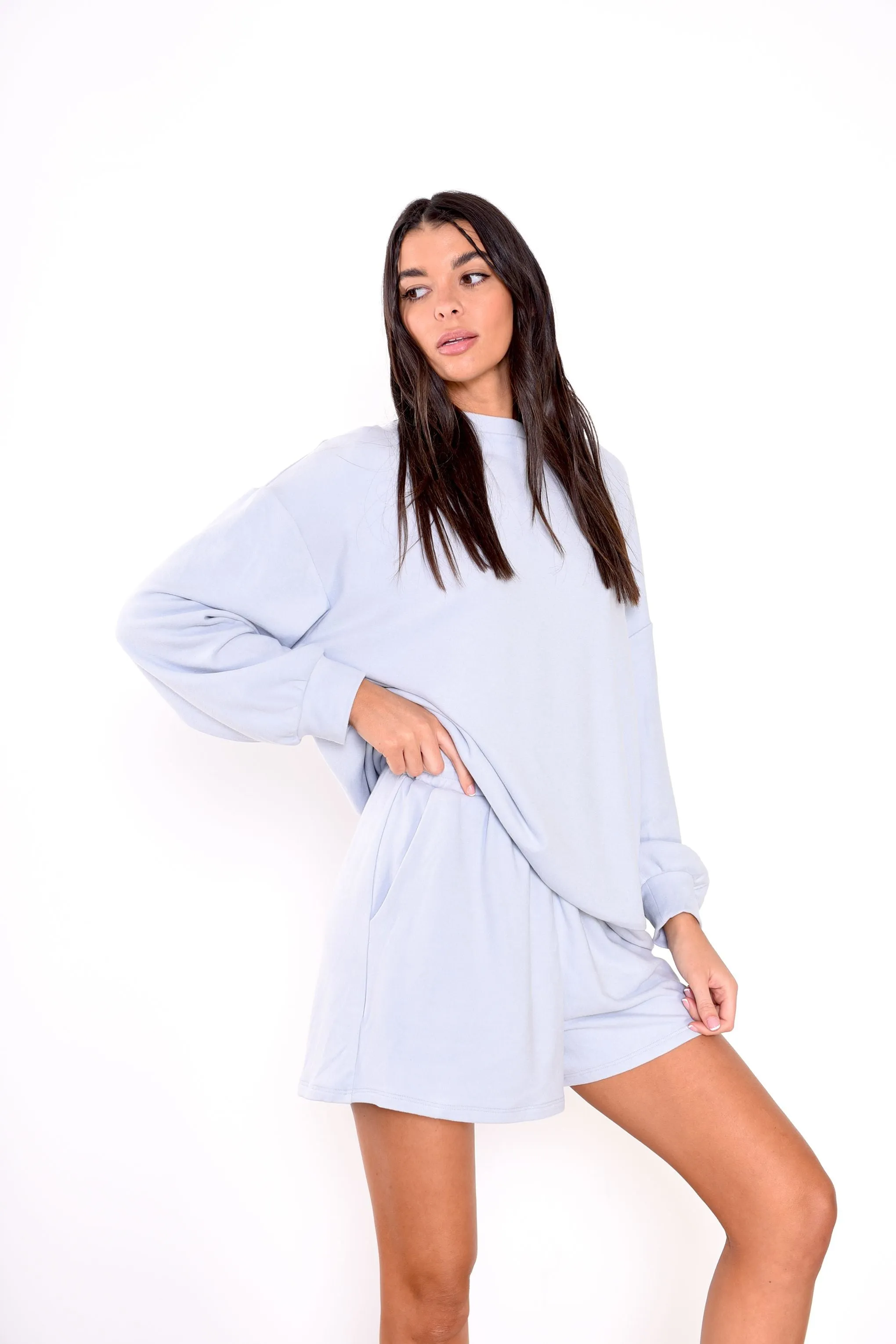 Glamorous Pale Blue Loungewear Shorts