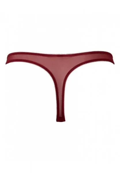 Glossies Lace Thong - Bordeaux -