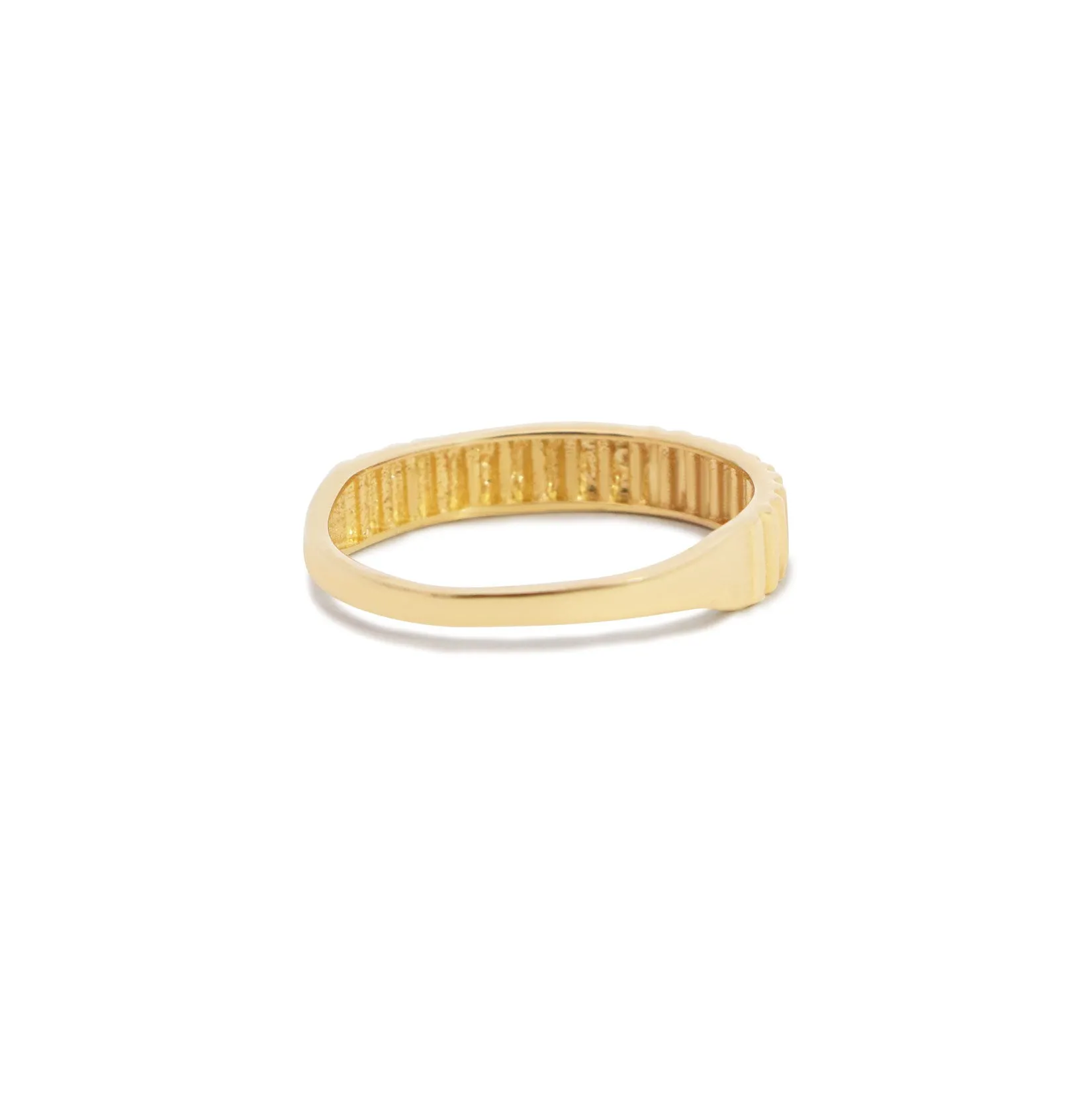 Gold Ribbed Ring