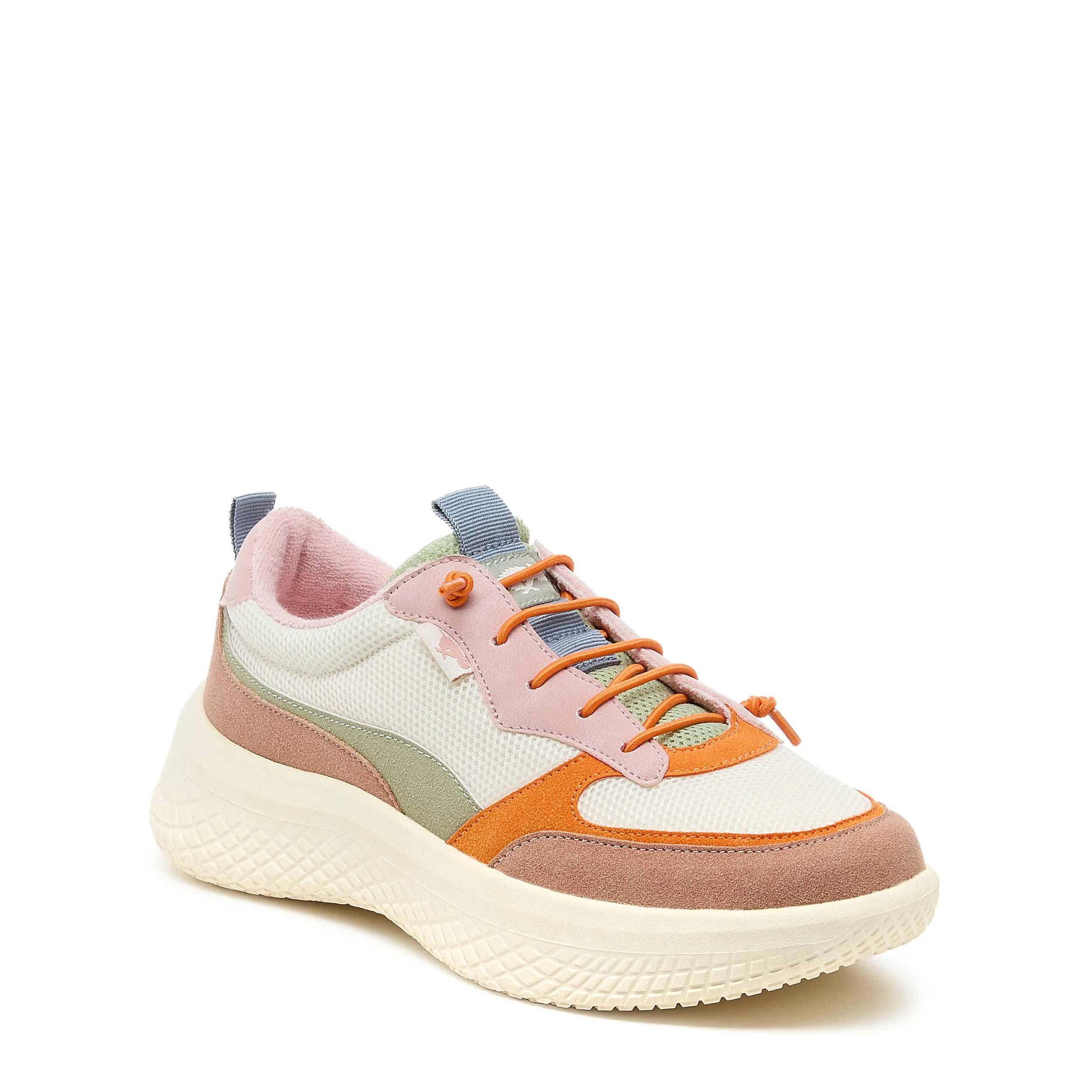 Gravel Multi Colour Block Slip-On Trainers