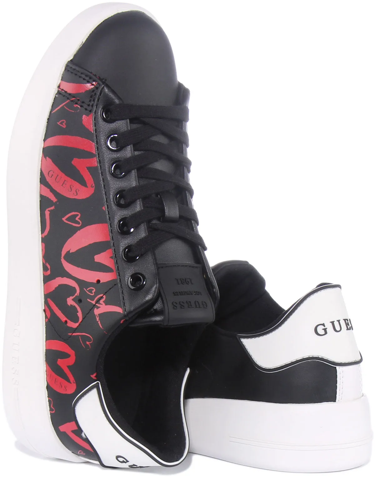 Guess Renatta Love Hearts In Black For Women