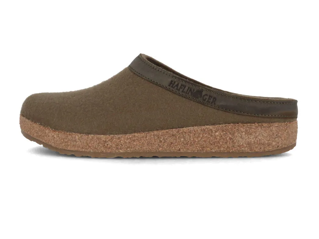 HAFLINGER Felt Clogs 'Grizzly Torben GZL', earth