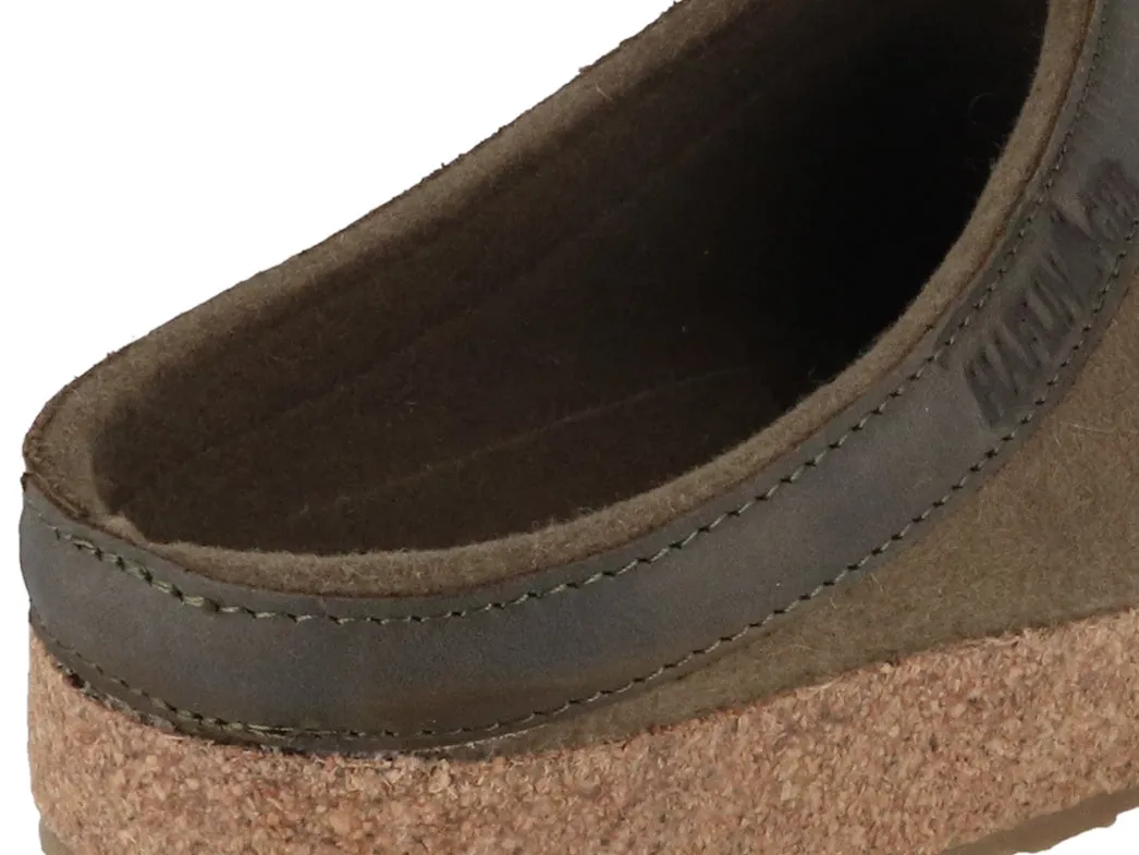 HAFLINGER Felt Clogs 'Grizzly Torben GZL', earth
