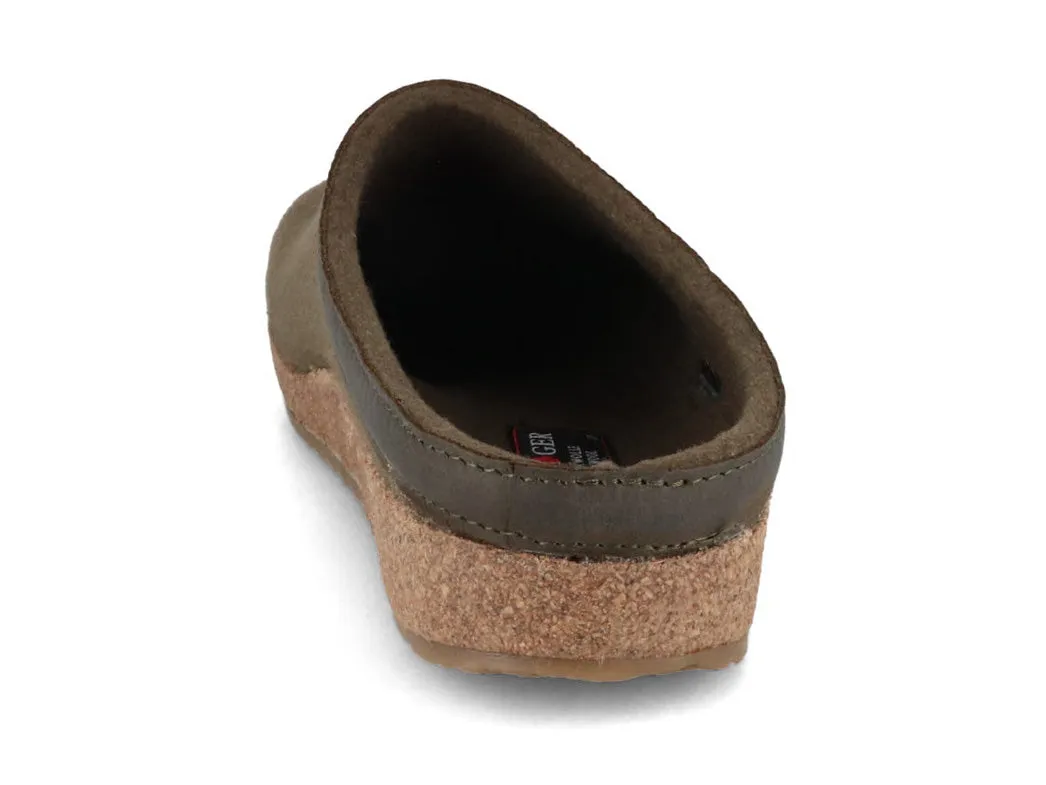 HAFLINGER Felt Clogs 'Grizzly Torben GZL', earth