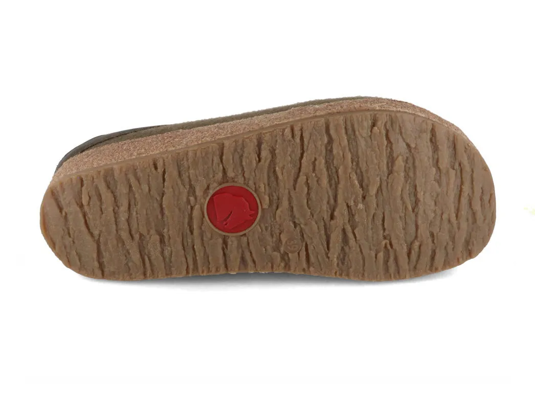 HAFLINGER Felt Clogs 'Grizzly Torben GZL', earth