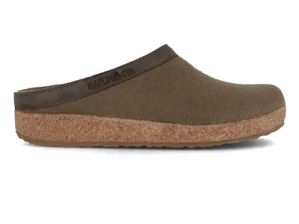 HAFLINGER Felt Clogs 'Grizzly Torben GZL', earth