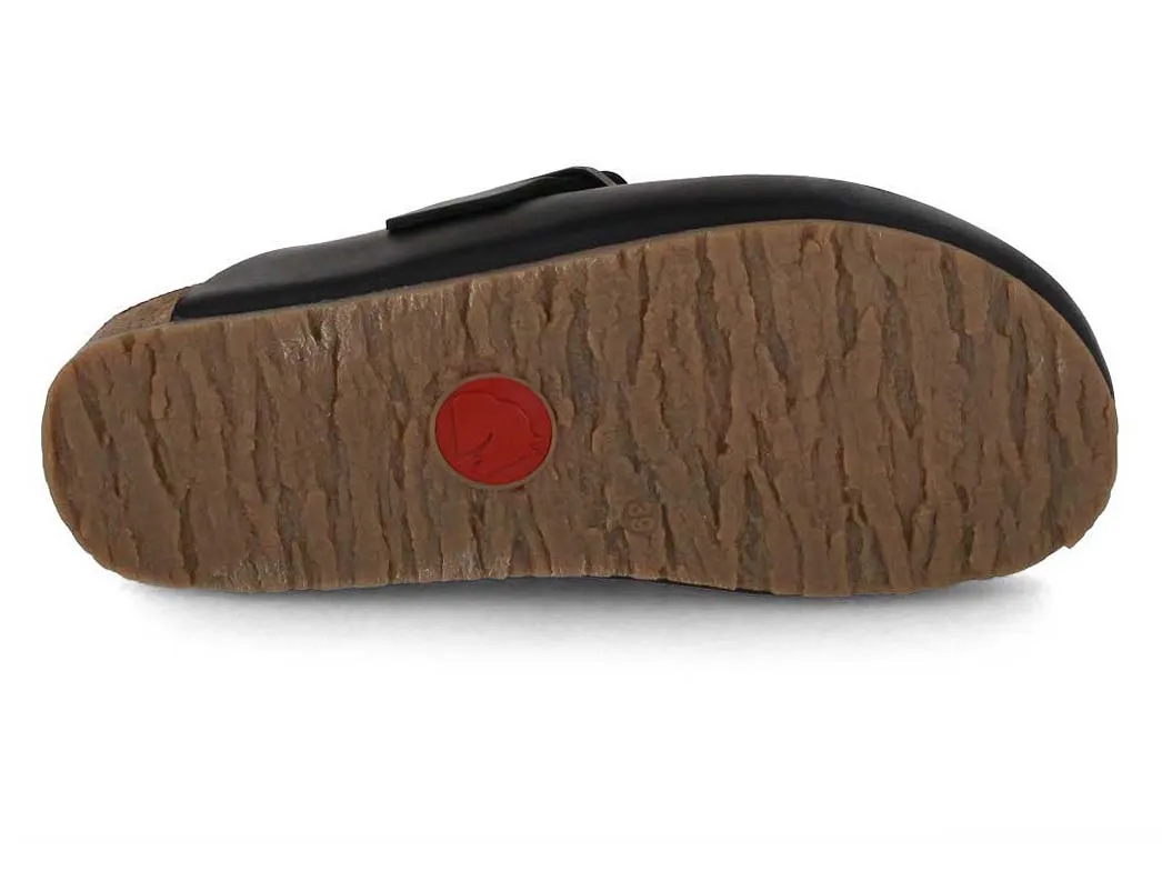 HAFLINGER Men Women Leather Clogs 'Porto', black