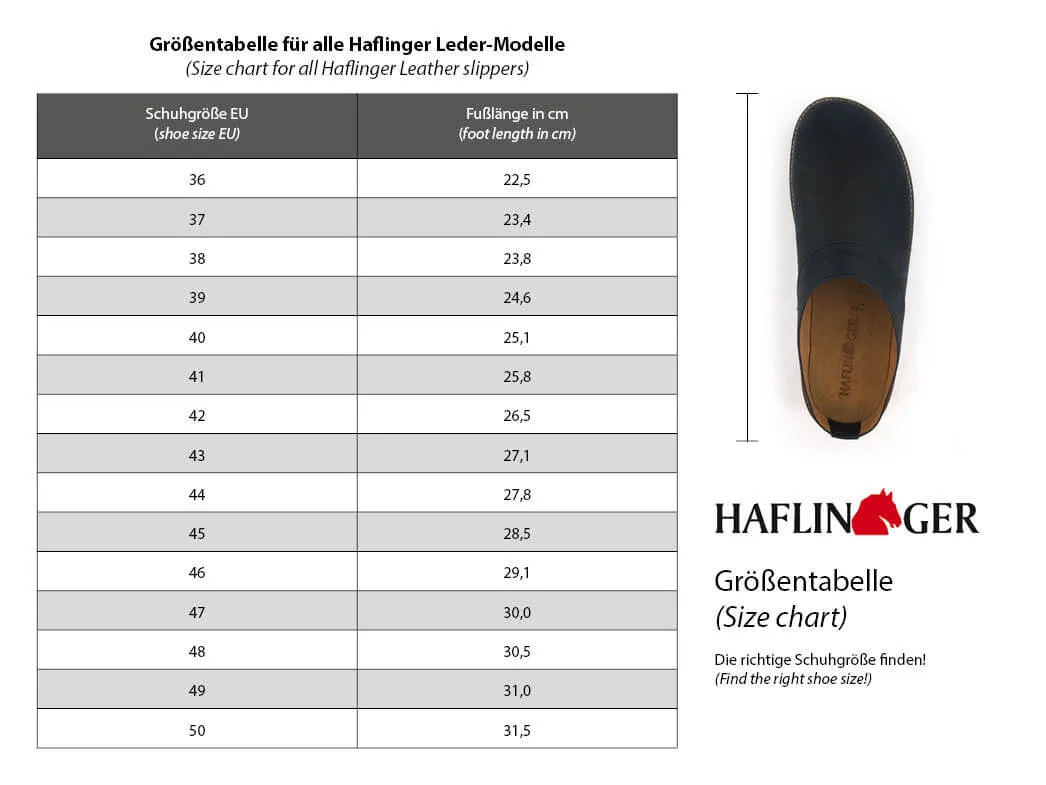 HAFLINGER Men Women Leather Clogs 'Porto', black