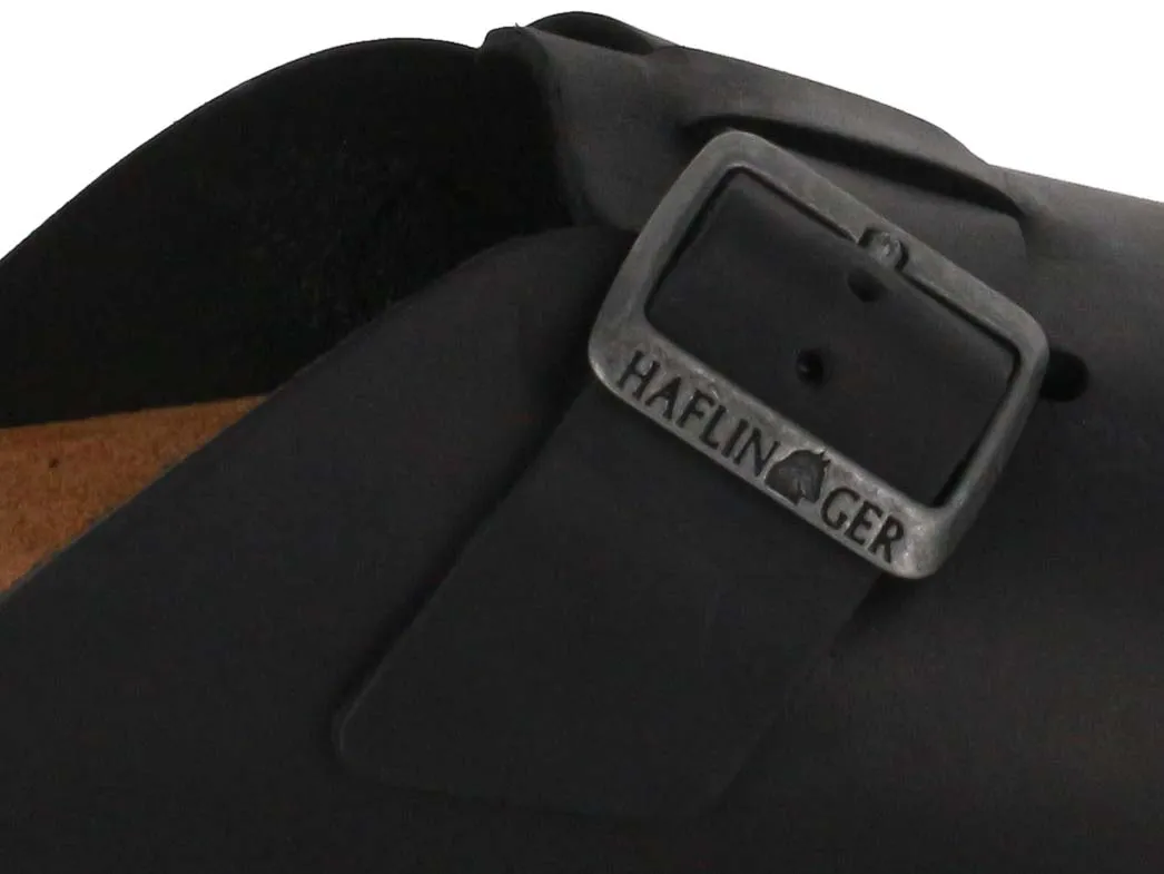 HAFLINGER Men Women Leather Clogs 'Porto', black