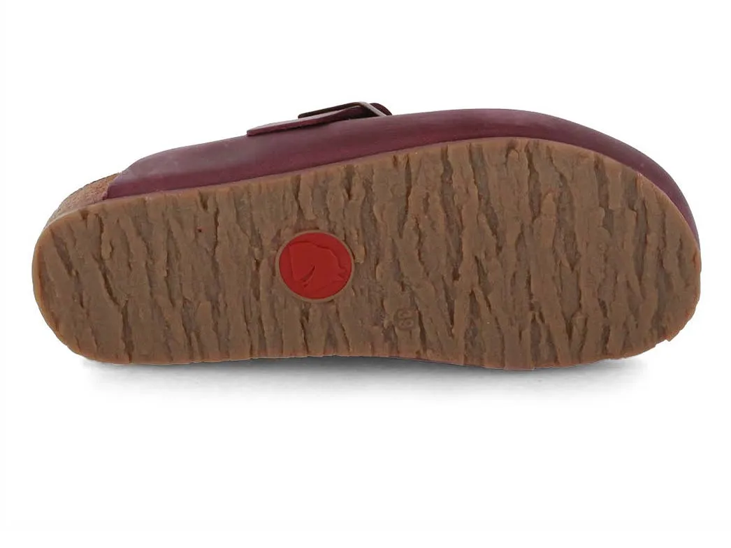 HAFLINGER Men Women Leather Clogs 'Porto', bordeaux