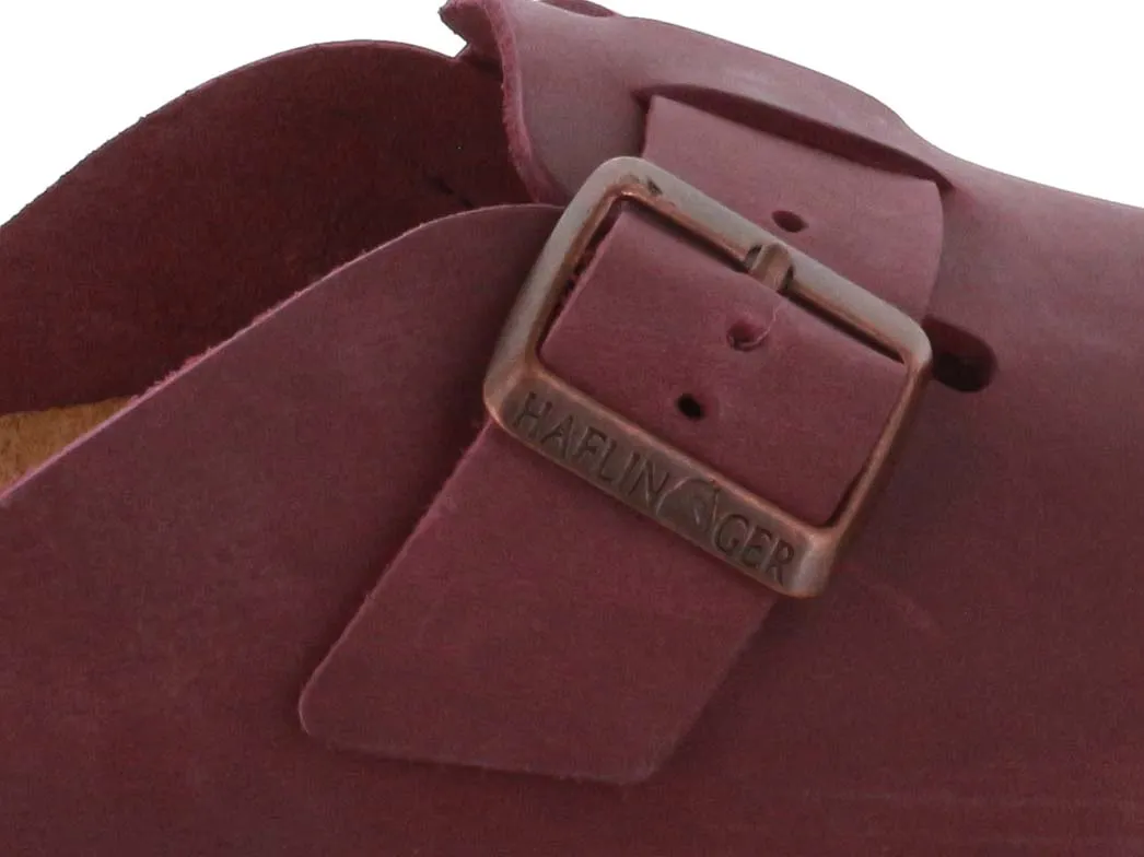 HAFLINGER Men Women Leather Clogs 'Porto', bordeaux