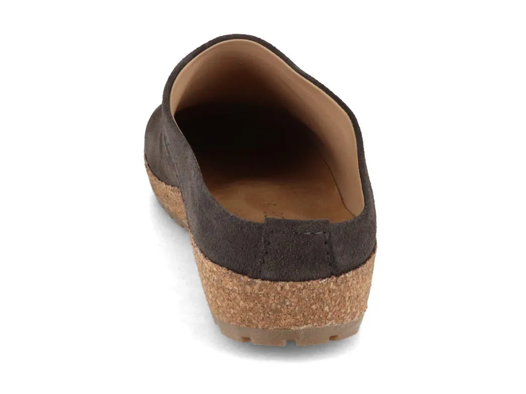 HAFLINGER Men Women Leather Clogs with Arch Support 'Bio Malm', graphite