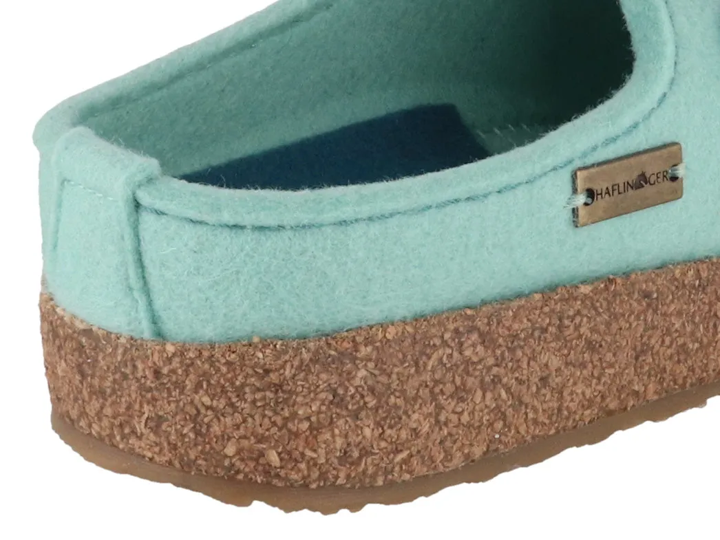 HAFLINGER Women Felt Clogs 'Grizzly Kanon', peppermint