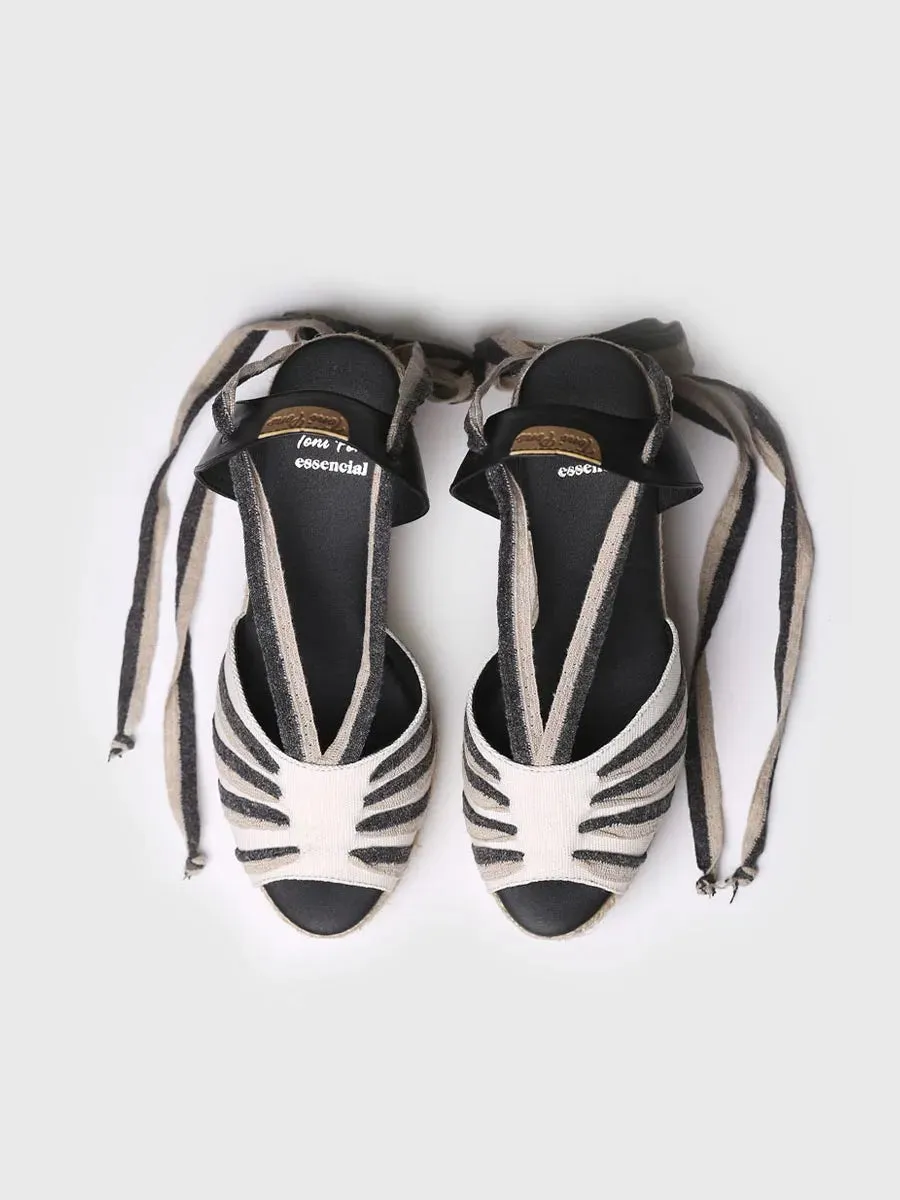 High wedge sandal with straps - PALS-NC