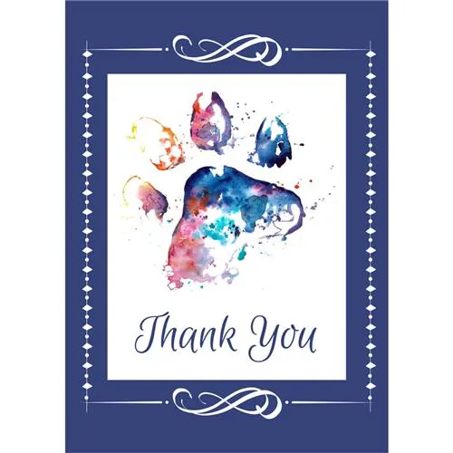House Of Paws Greeting Cards - Thank You
