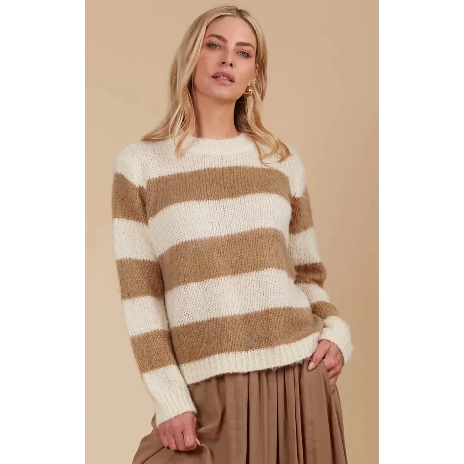 Jumper Pallas Stripe - Toffee