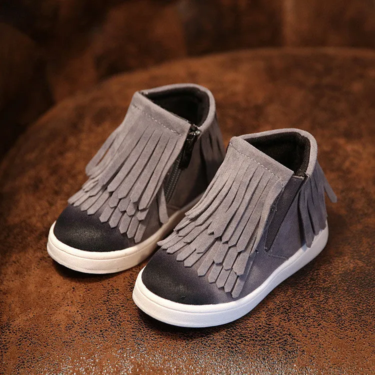 Kids Trainers Baby Shoes Girls Boys Boots Rubber Boot Baby Fashion Sport Shoes Superfly Original Tassel Shoes Comfortable