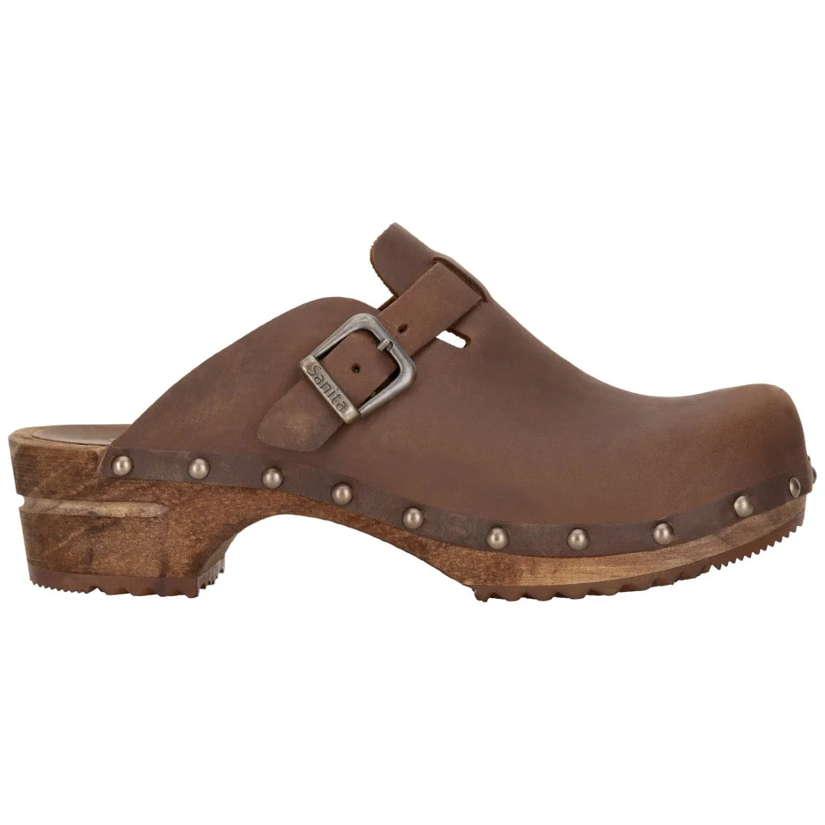 Kristel Women's Wood Clog in Antique Brown