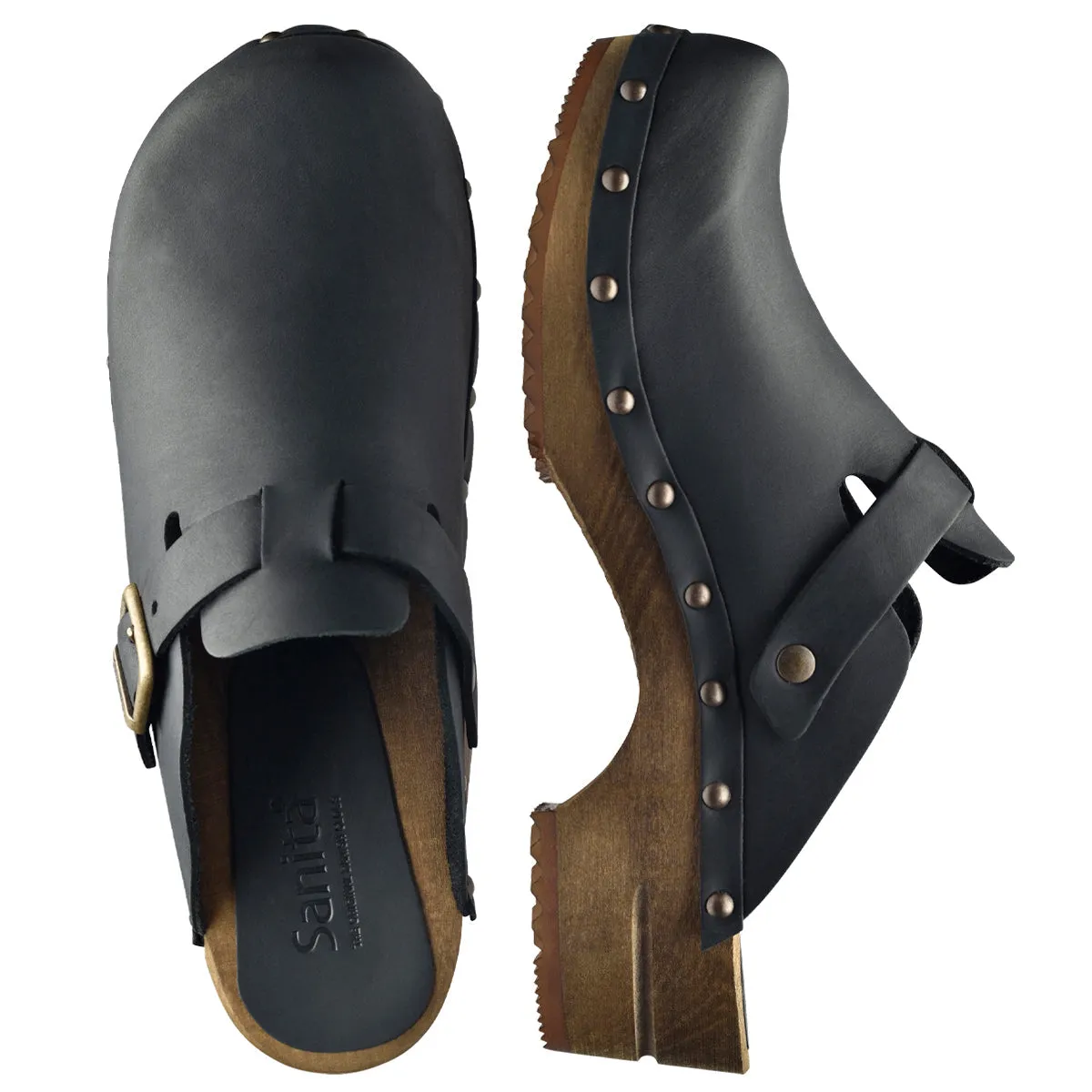 Kristel Women's Wood Clog in Black