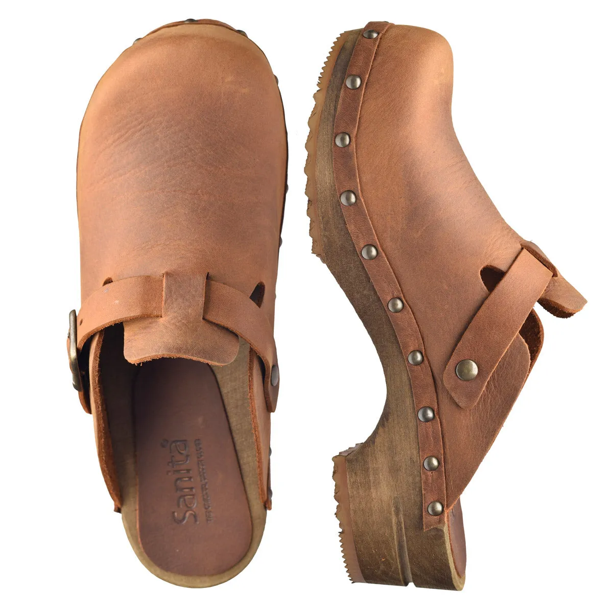 Kristel Women's Wood Clog in Chestnut