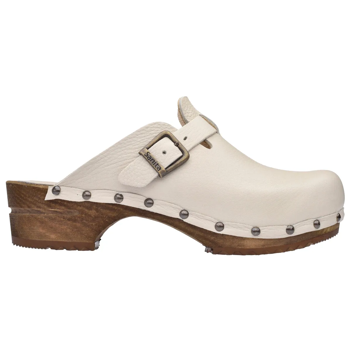 Kristel Women's Wood Clog in Cream