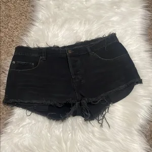 Ksubi Low Rise Denim Distressed Button Fly Shorts