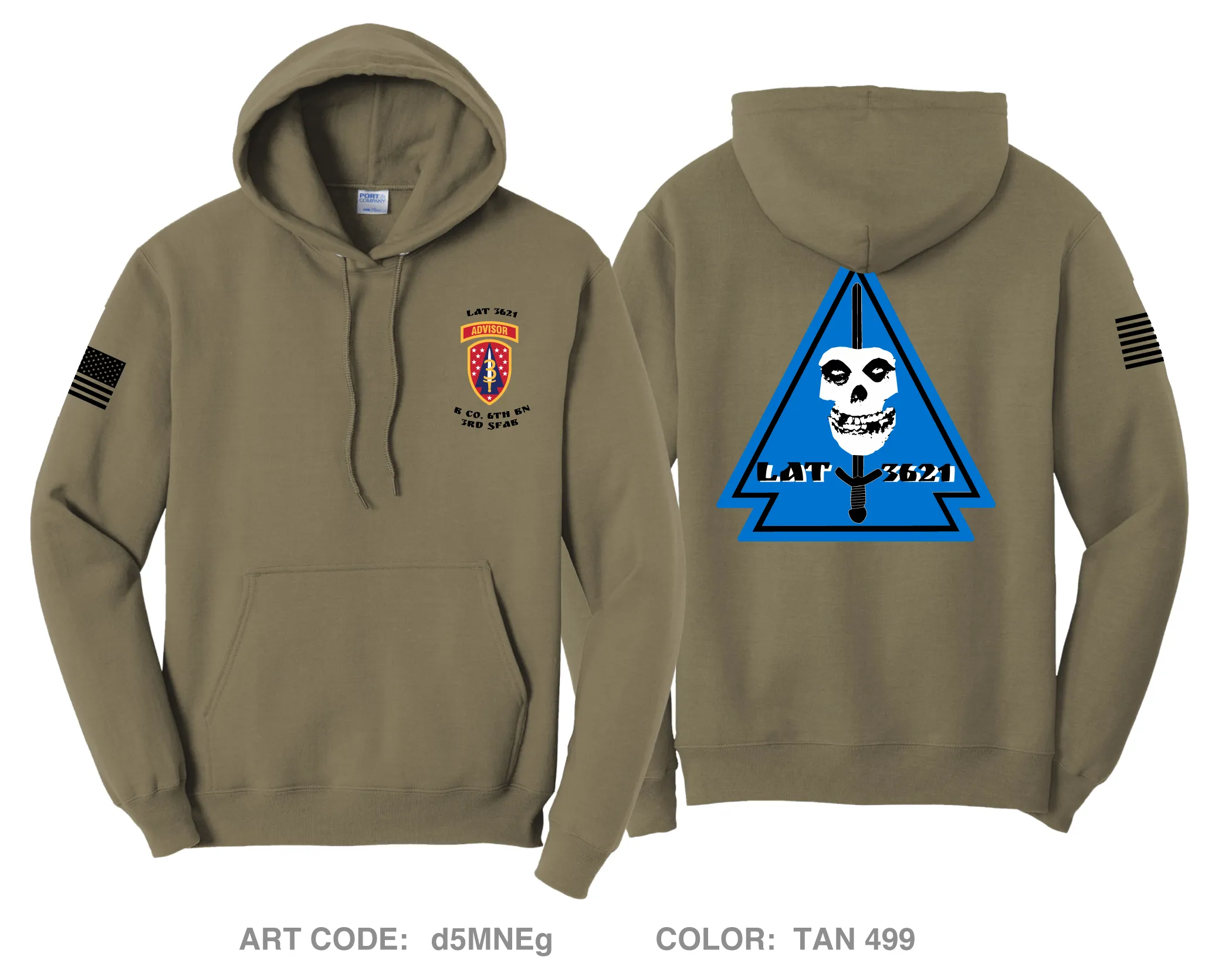 LAT 3621, 6th BN, 3rd SFAB Comfort Unisex Hooded Sweatshirt - d5MNEg
