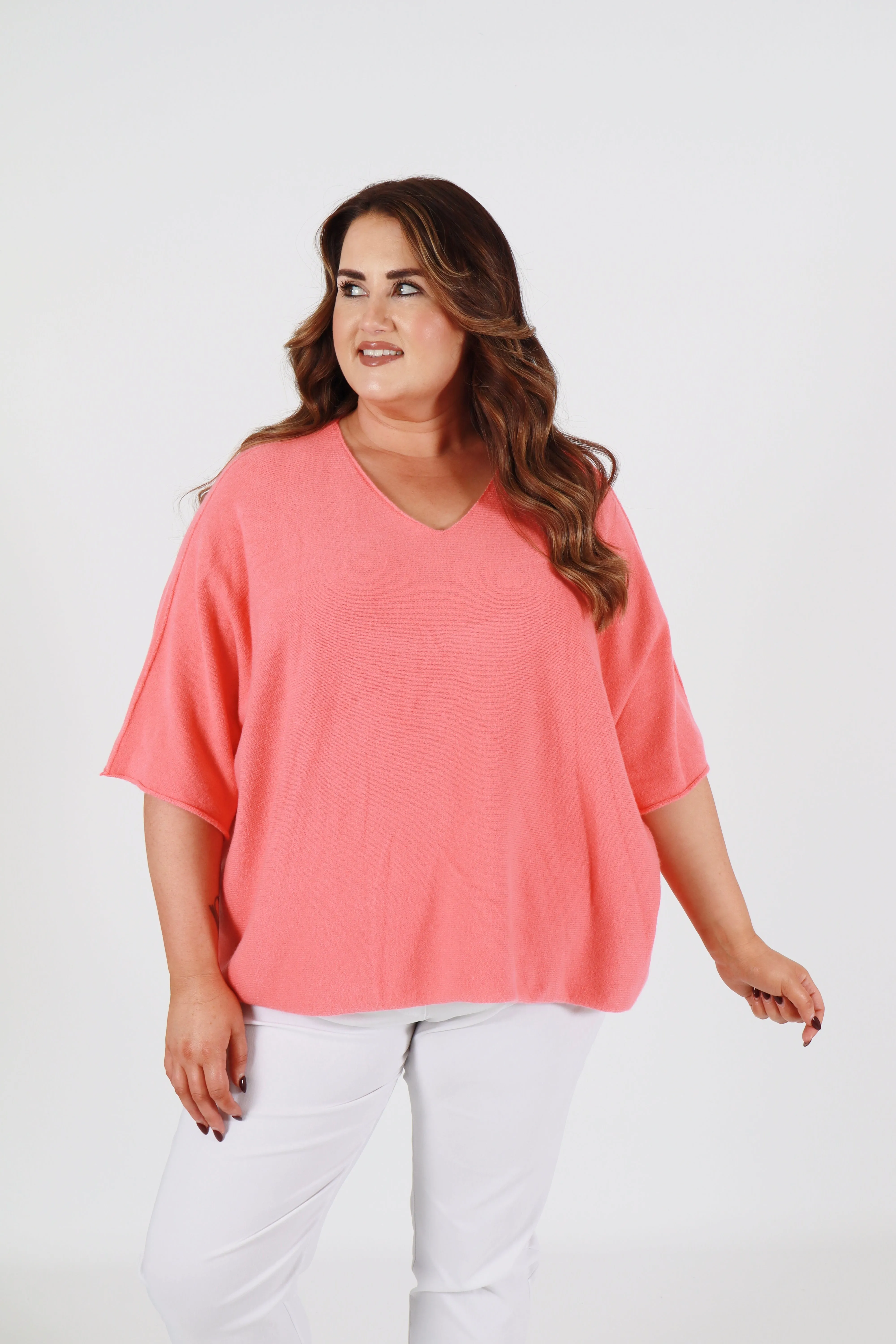 Laura Knit in Coral