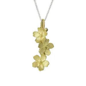 Long Elegant Forget-Me-Not Flower Necklace