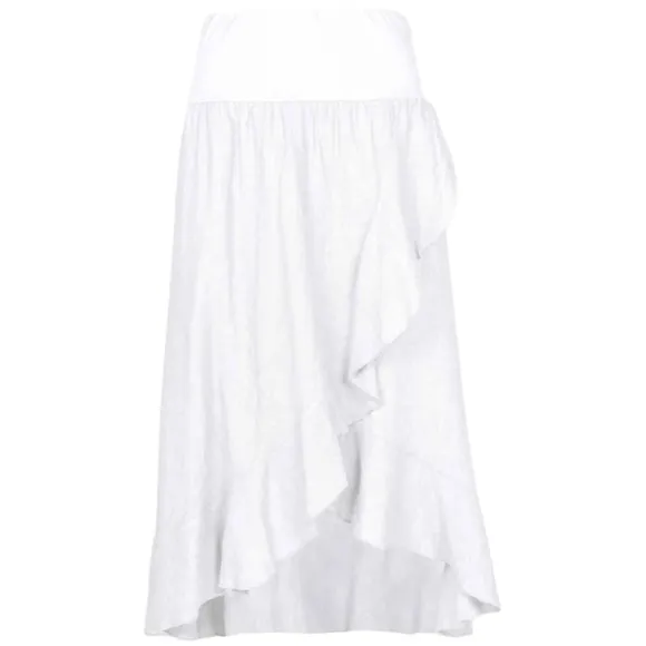 M Made in Italy Women's ruffled linen Skirt size M