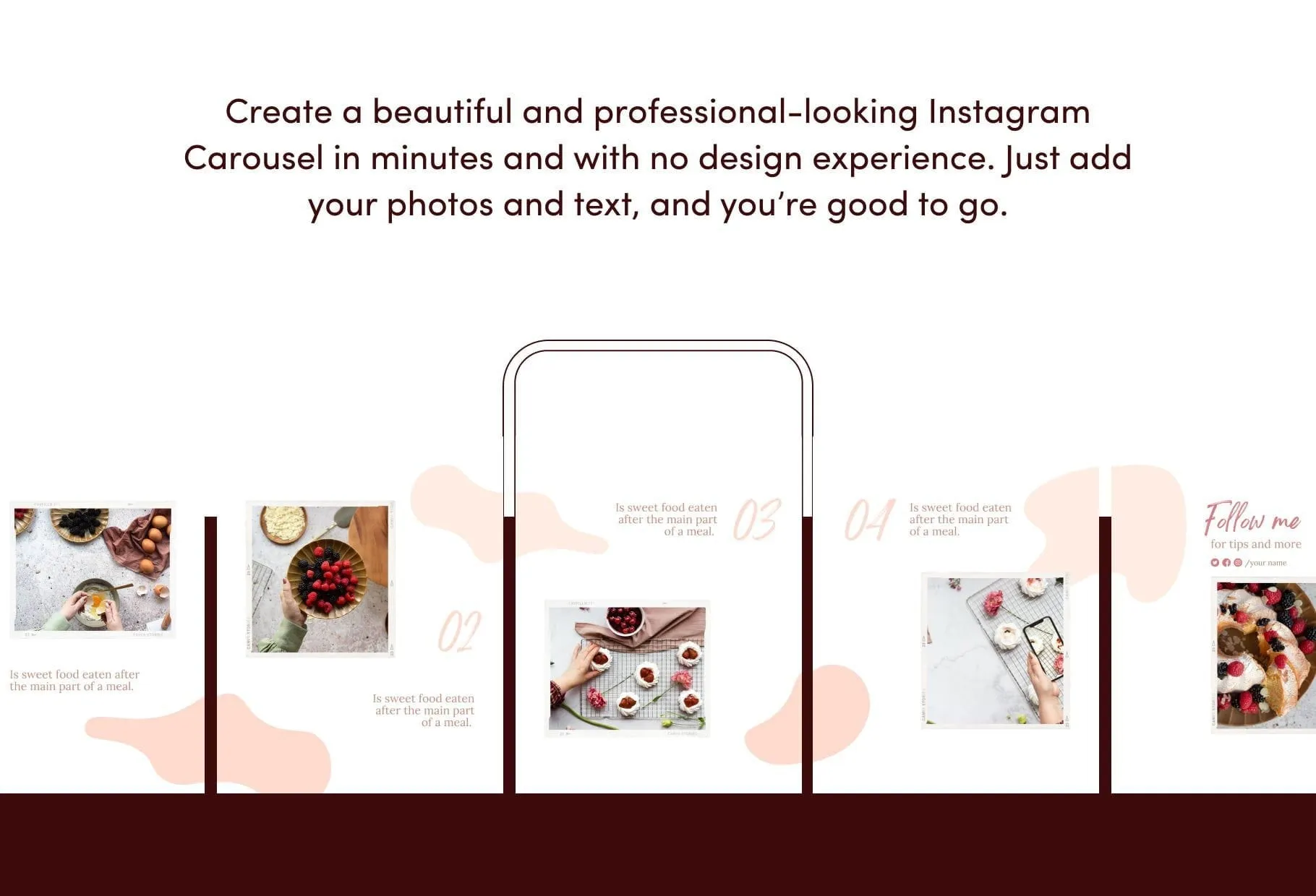 Madison Food and Nutrition 6-Page Carousel Canva Template
