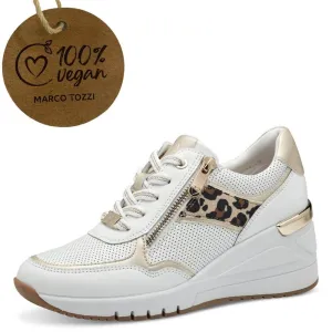 Marco Tozzi Wedge Laced Vegan Trainer 2-23743-WHITE MULTI