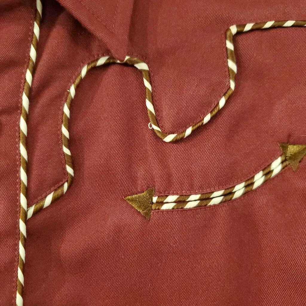 Maroon Child's Western Shirt Small