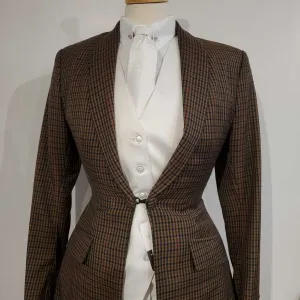 Marsha De Arriaga Brown Plaid Daycoat 8