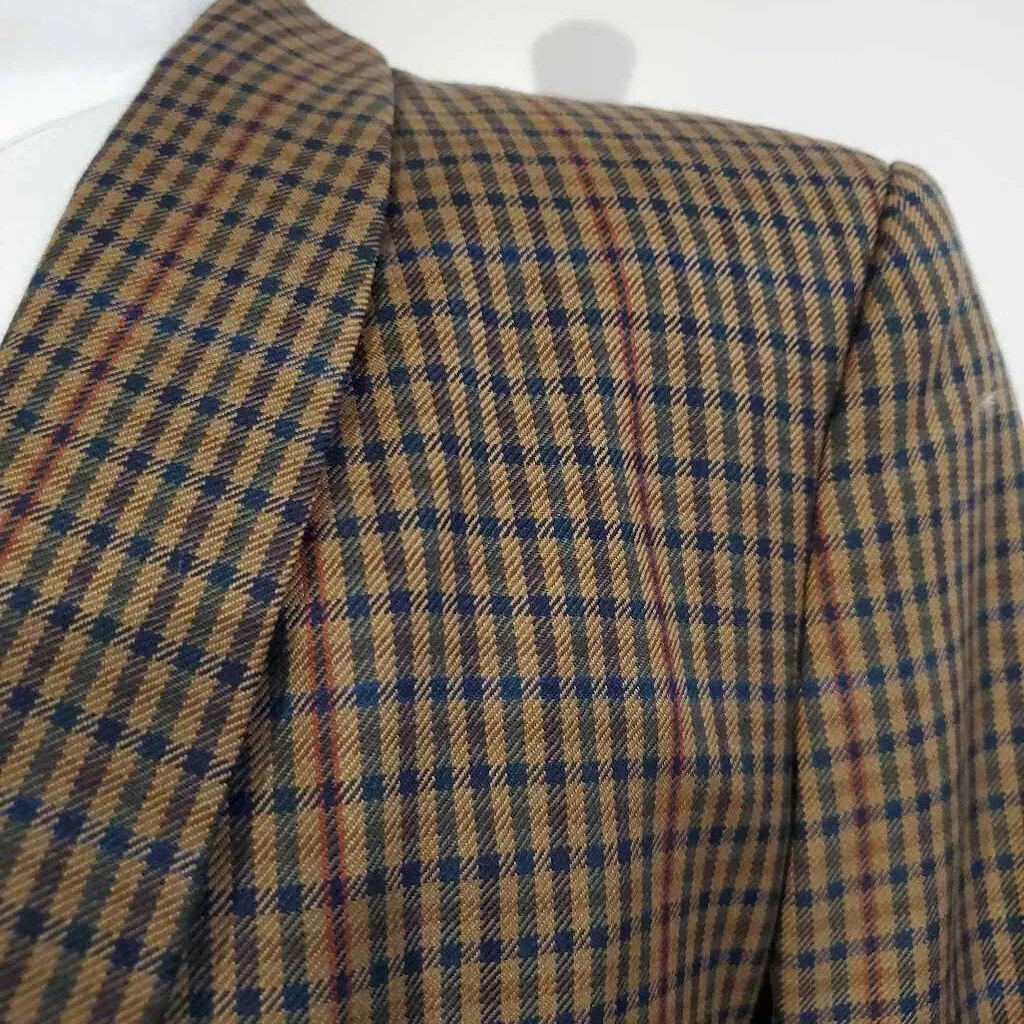 Marsha De Arriaga Brown Plaid Daycoat 8