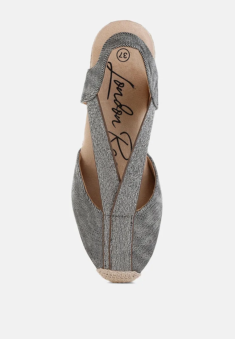 Metallic Woven Espadrille Wedges By RUW
