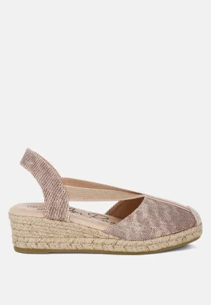 Metallic Woven Espadrille Wedges By RUW